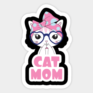 Cute Cat Mom Sticker